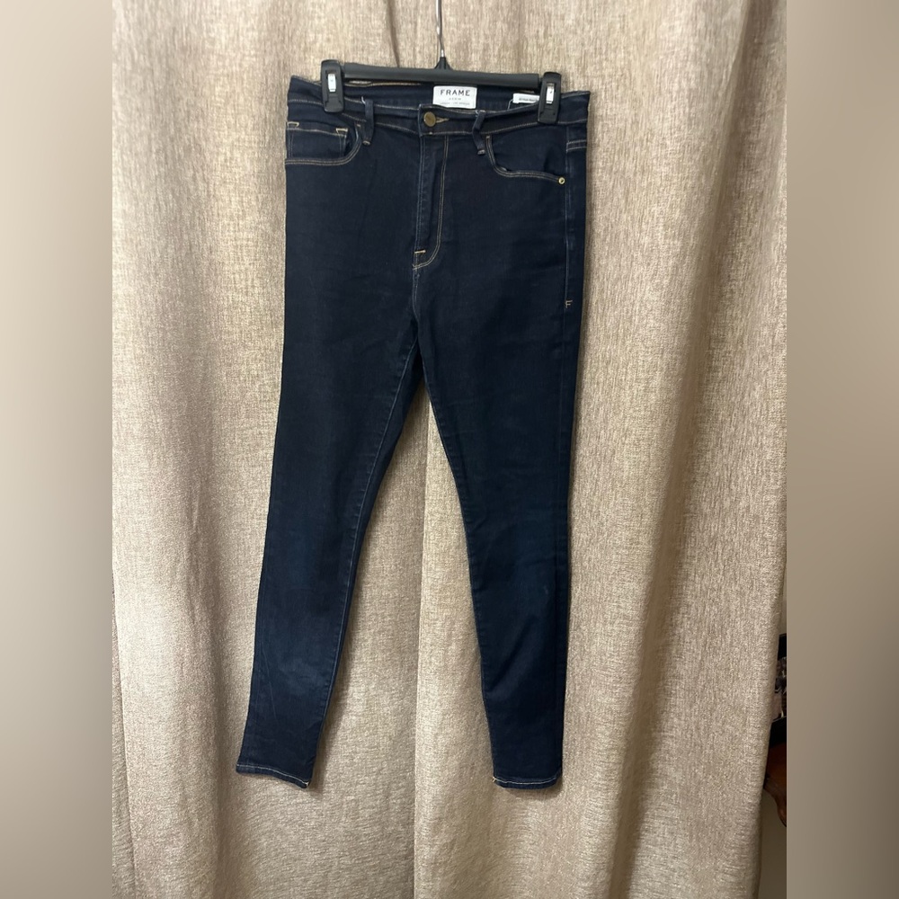 Frame Denim Indigo High-Rise Jeans